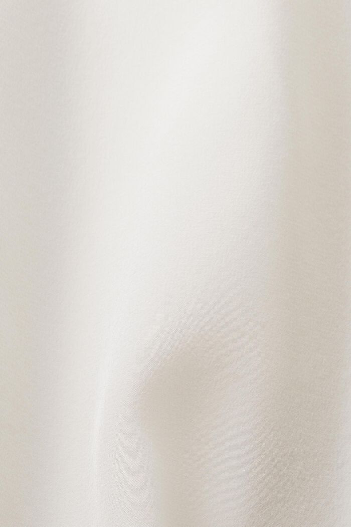 Hedvábná halenka se špičatým výstřihem, OFF WHITE, detail image number 5
