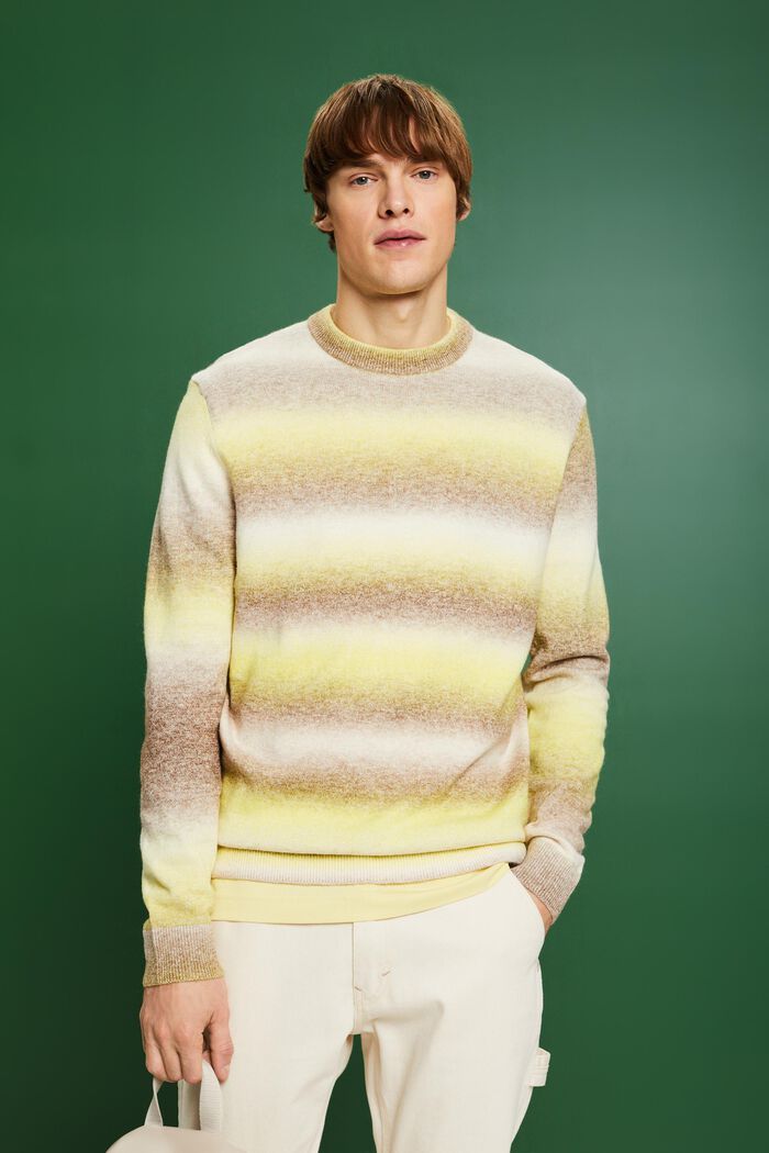 Pruhovaný pulovr, kulatý výstřih a přechod barev, BARK, detail image number 0