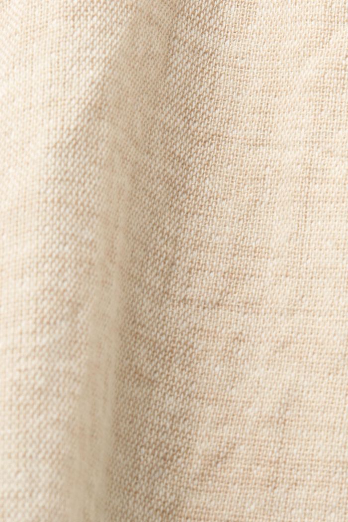 Lehký kabátek z bavlny a lnu, SAND, detail image number 5