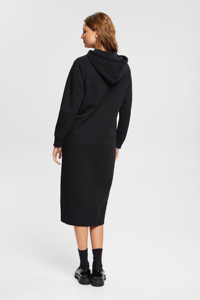 Prodloužené mikinové šaty s kapucí, BLACK, detail image number 3