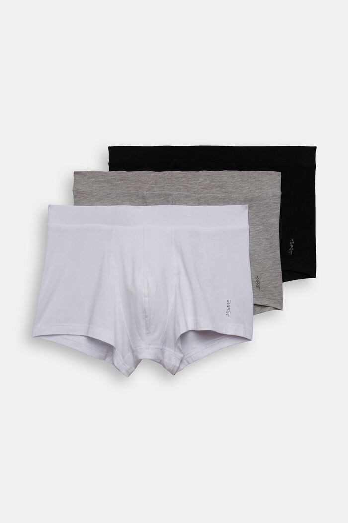 Pánské elastické šortky z bavlněné směsi, multipack, WHITE, detail image number 2