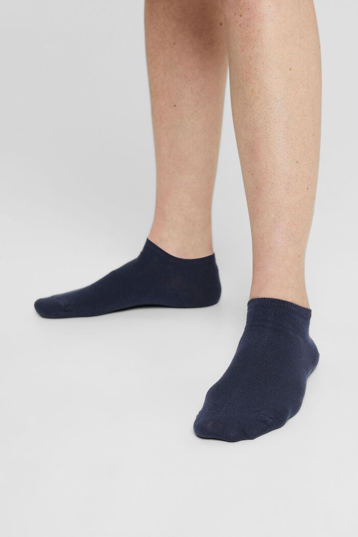 Nízké ponožky ze směsi s bio bavlnou, 10 párů v balení, MARINE, detail image number 2