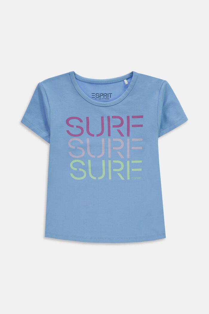 Tričko se surfařským potiskem, bavlna, BRIGHT BLUE, overview