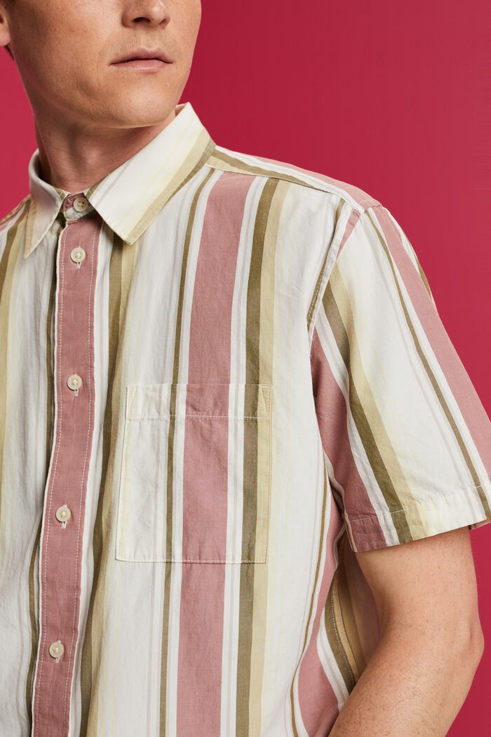 Vzorovaná košile s krátkým rukávem, 100% bavlna, DARK OLD PINK, detail image number 2