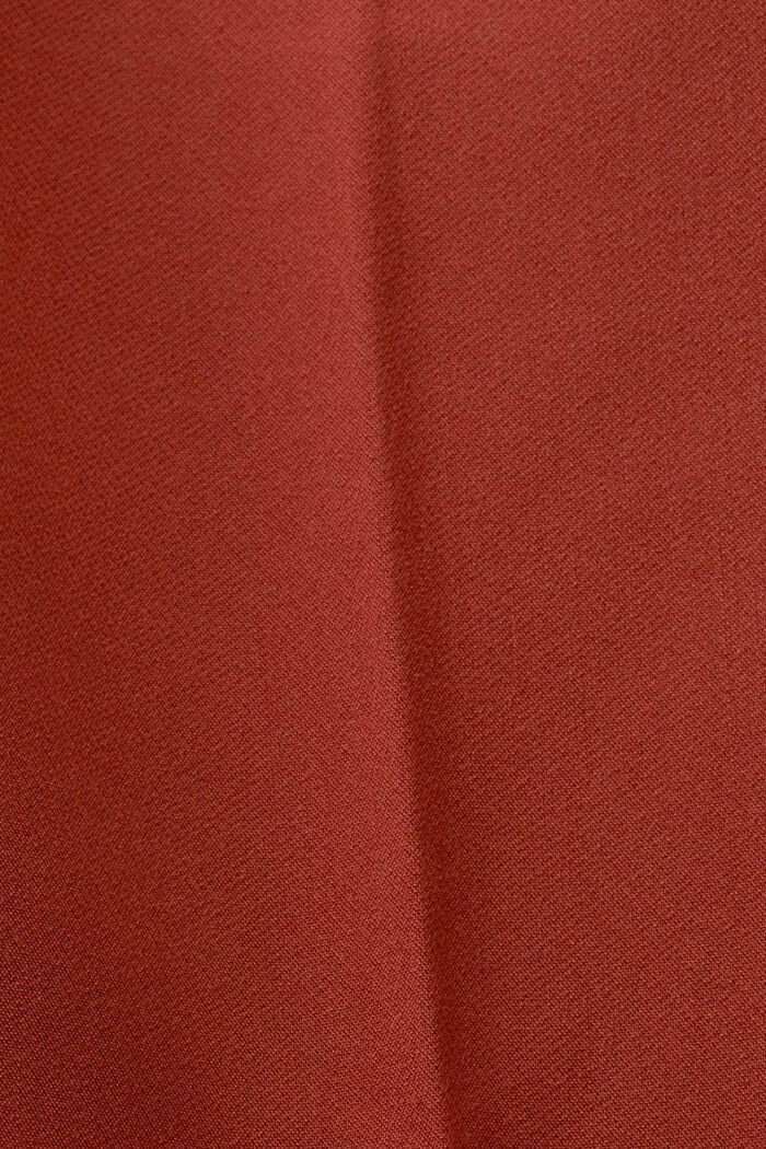 Kalhoty chino s vysokým pasem a záševky, RUST BROWN, detail image number 5