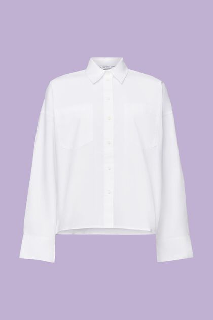 Bavlněná popelínová košile s propínacím límcem