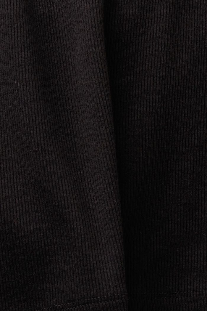 Žebrové tričko s odhalenými rameny, BLACK, detail image number 5