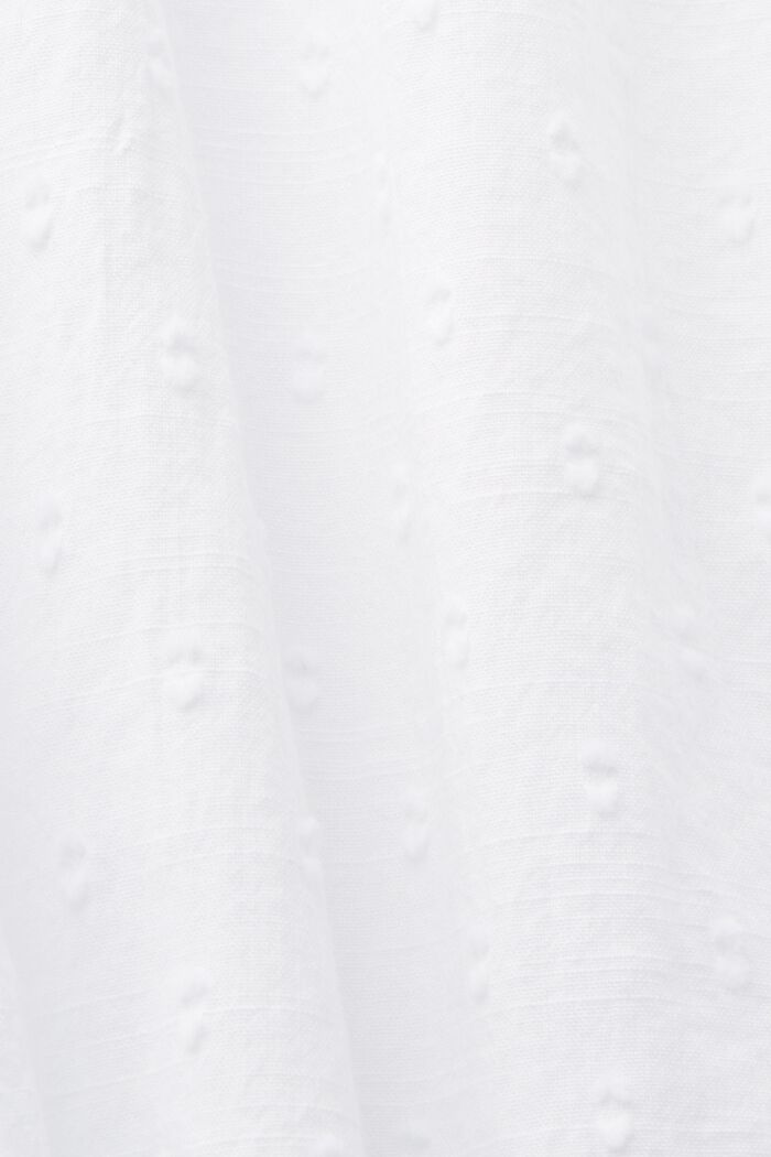 Blůza bez rukávů, s embosovanými puntíky, 100% bavlna, WHITE, detail image number 5