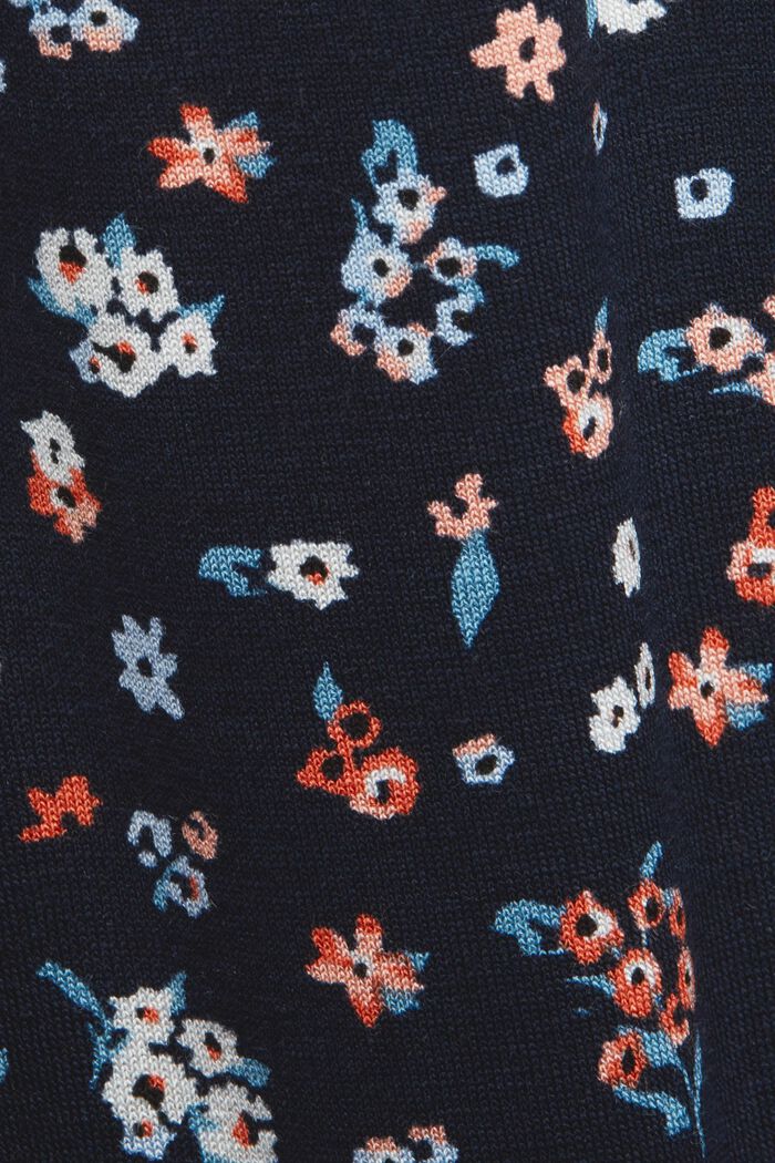 Květinové žerzejové šaty, DARK BLUE, detail image number 5