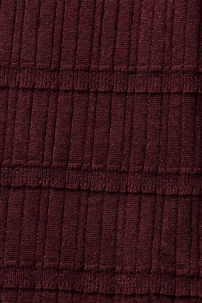 Třpytivý svetr s kulatým výstřihem, LENZING™ ECOVERO™, BORDEAUX RED, detail image number 5