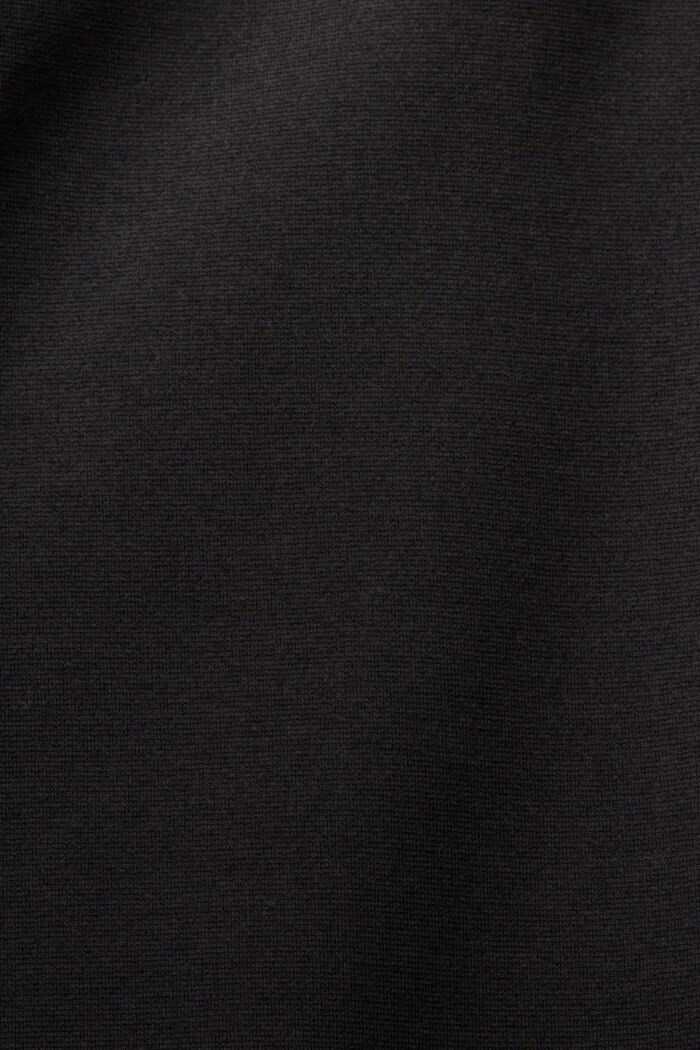 Kalhoty z materiálu punto, se zipy v lemech, BLACK, detail image number 5