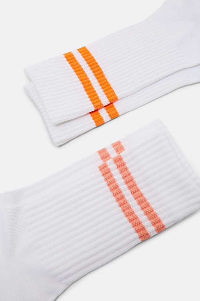 Pruhované tenisové ponožky, 2 páry v balení, WOOLWHITE, detail image number 2