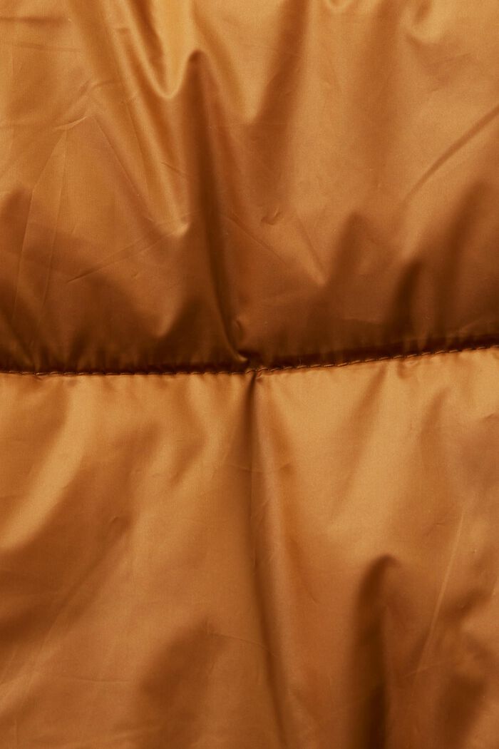 Z recyklovaného materiálu: péřová bunda s kapucí, CARAMEL, detail image number 4