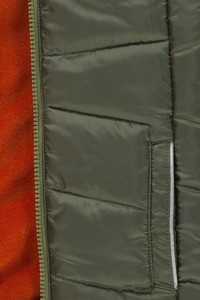 Prošívaná bunda s kontrastní flísovou podšívkou, OLIVE, detail image number 2