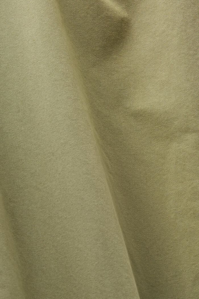 Capri kalhoty z bavlny pima, LIGHT KHAKI, detail image number 5