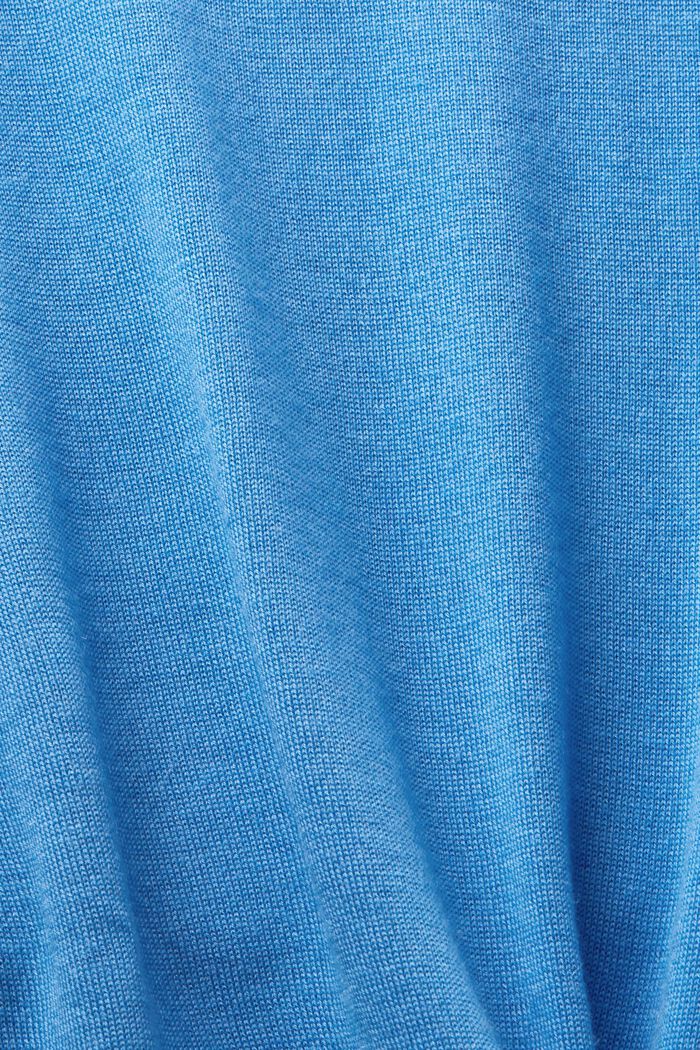Kašmírový pulovr s kulatým výstřihem, BLUE, detail image number 4