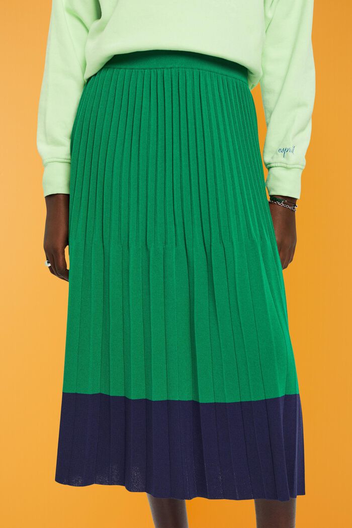 Plisovaná midi sukně, EMERALD GREEN, detail image number 2