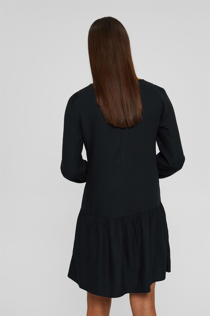 Volánové šaty z materiálu LENZING™ ECOVERO™, BLACK, detail image number 2