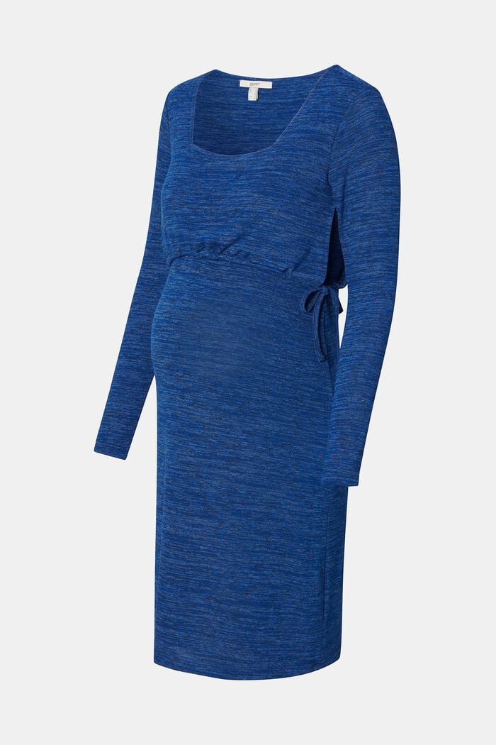 MATERNITY pletené šaty s úpravou pro kojení, ROYAL BLUE, detail image number 5