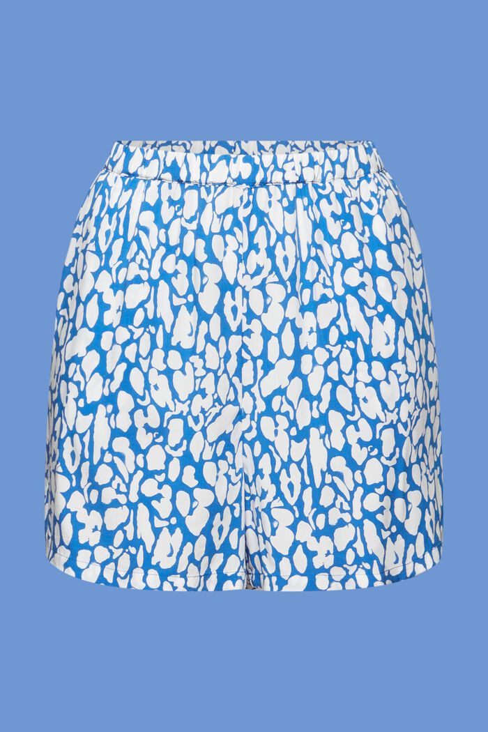 Vzorované šortky bez zapínání, LENZING™ ECOVERO™, BRIGHT BLUE, detail image number 9