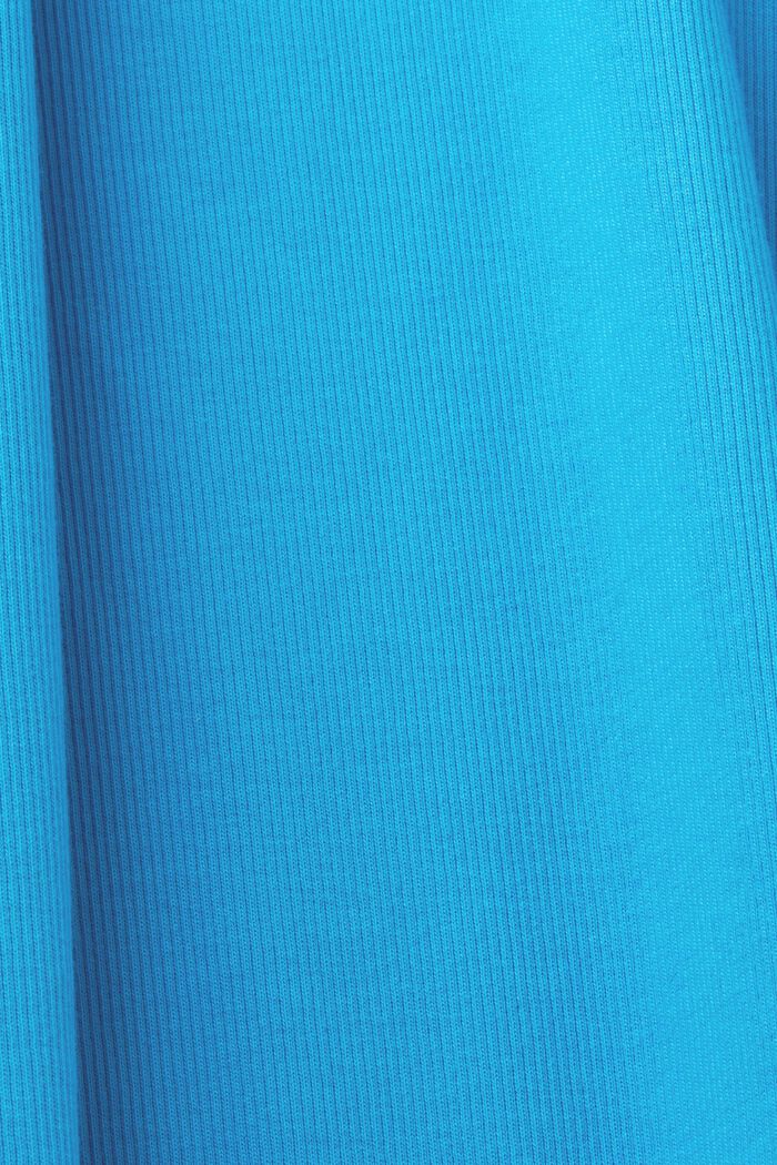 Žebrové žerzejové midi šaty, strečová bavlna, BLUE, detail image number 6