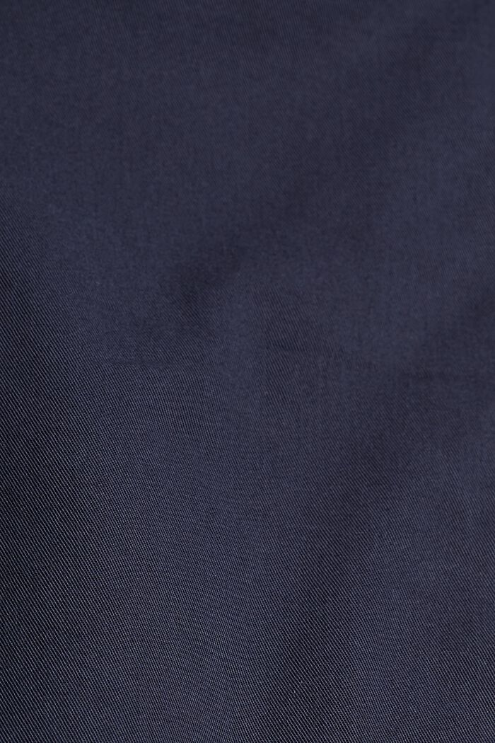 Kalhoty chino kalhoty s vysokým pasem, 100% pima bavlna, NAVY, detail image number 4