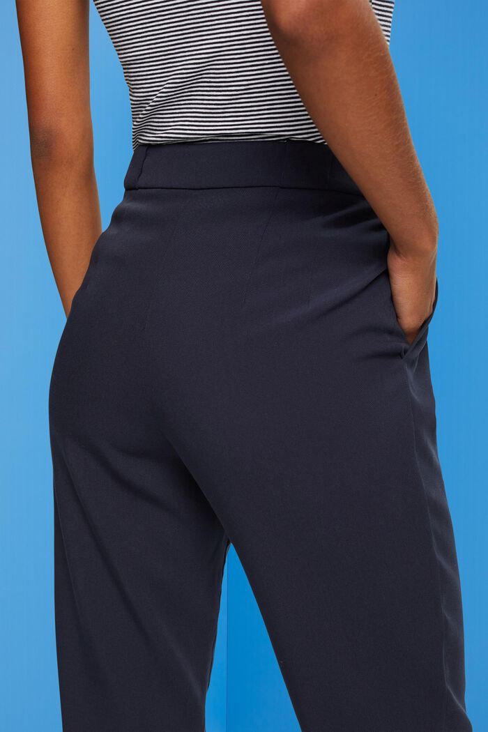 Jarní keprové zkrácené kalhoty, NAVY, detail image number 4