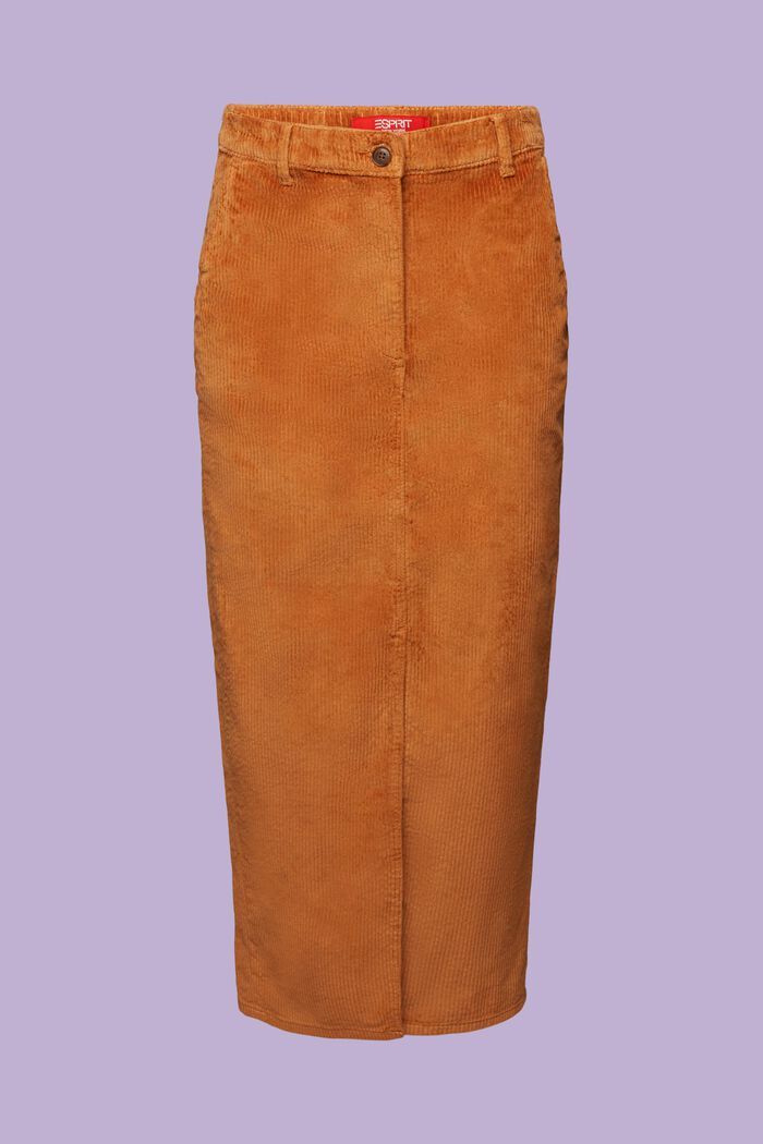 Manšestrová pouzdrová sukně, CARAMEL, detail image number 6