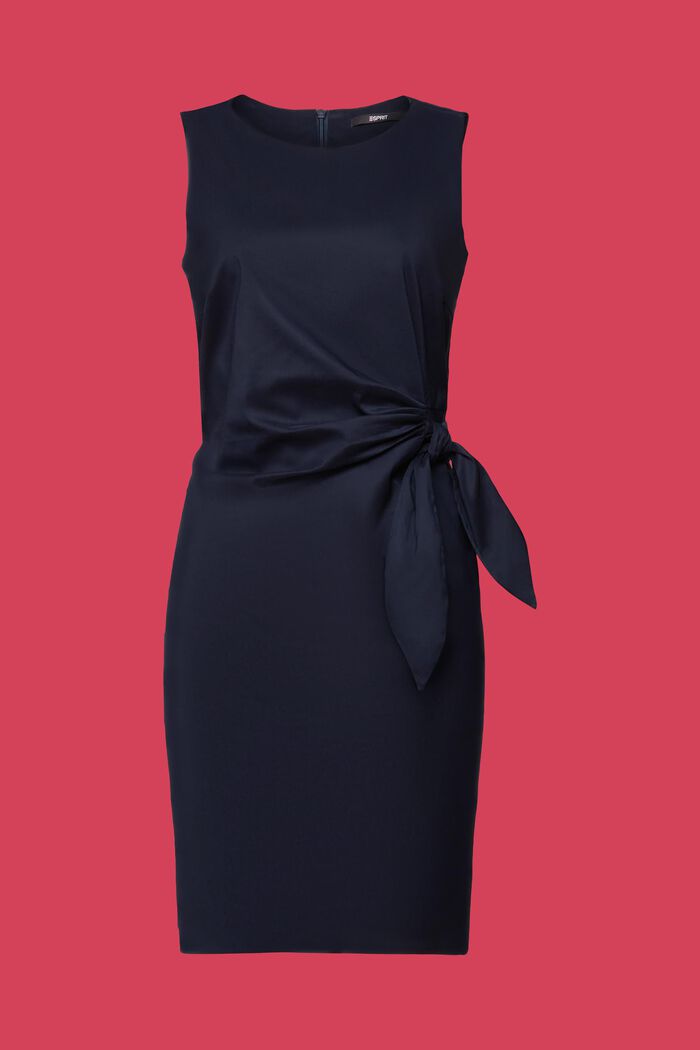 Pouzdrové šaty s malým uzlem, NAVY, detail image number 5