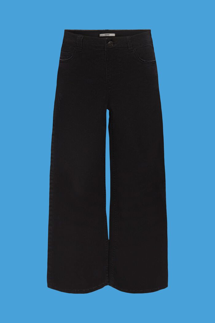 Kalhotová sukně se širokými nohavicemi a vysokým pasem, BLACK, detail image number 7