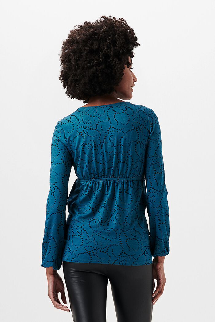 Vzorované tričko s dlouhým rukávem, LENZING™ ECOVERO™, BLUE CORAL, detail image number 3
