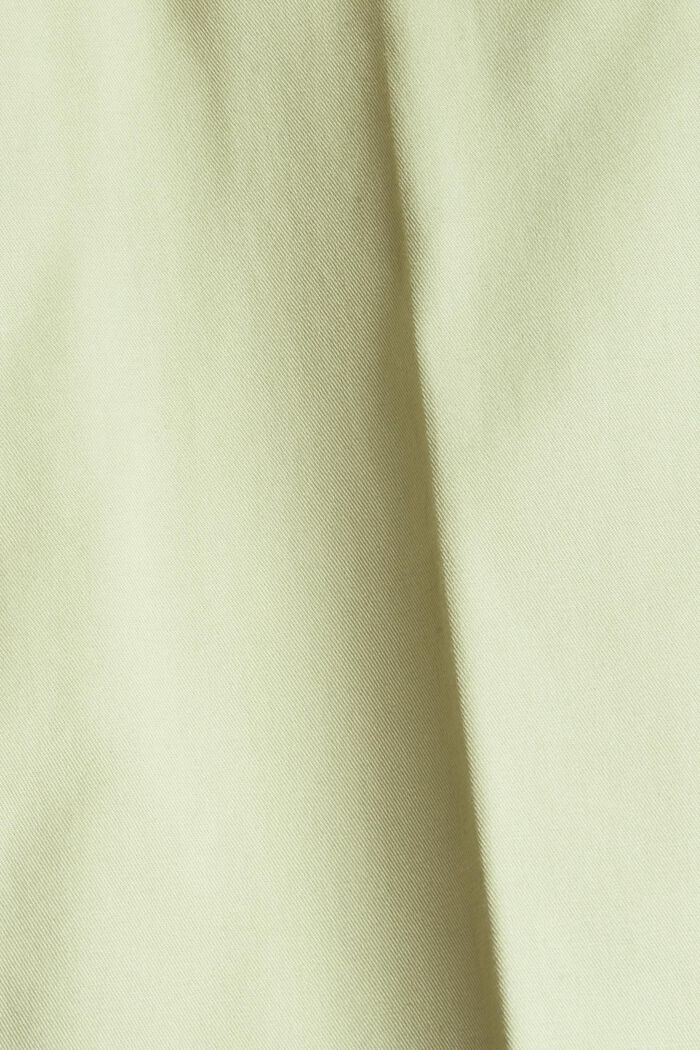 Kalhoty chino se skladem v pase, PASTEL GREEN, detail image number 4
