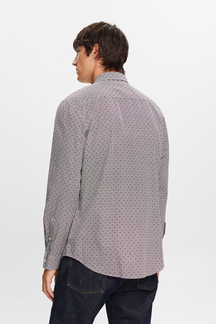 Propínací vzorovaná košile, 100% bavlna, DARK BROWN, detail image number 3