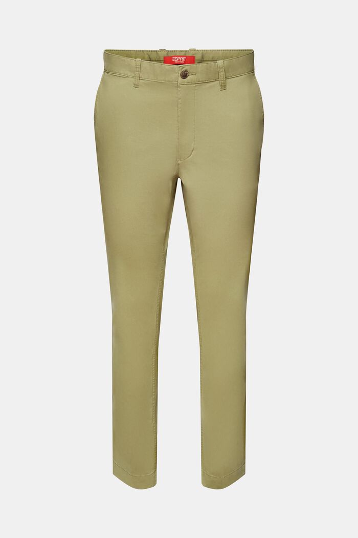 Kalhoty chino s úzkými nohavicemi, LIGHT KHAKI, detail image number 5