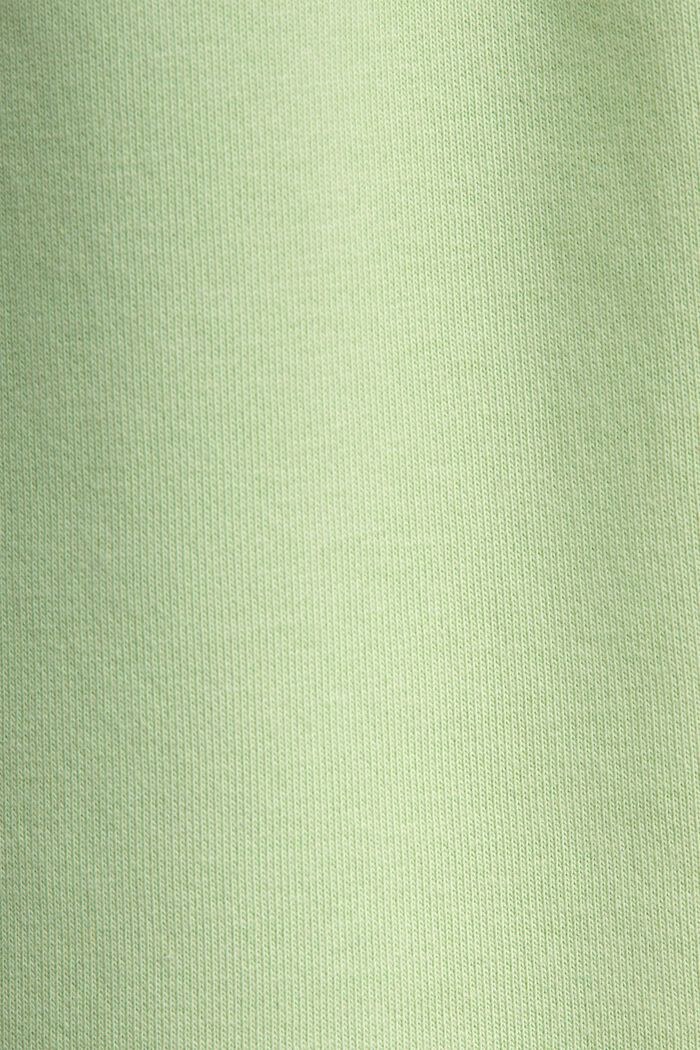 Teplákové kalhoty s logem, z bavlněného flísu, LIGHT GREEN, detail image number 4