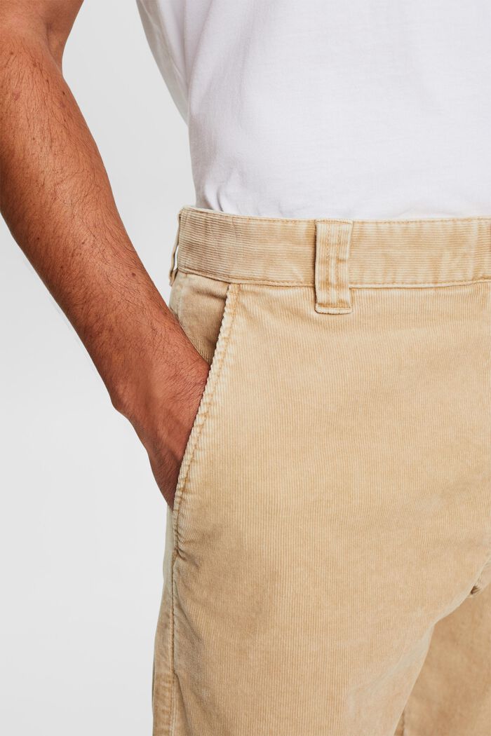 Manšestrové kalhoty s rovným straight střihem, SAND, detail image number 2