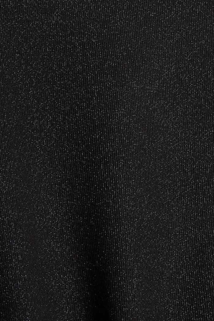 Z recyklovaného materiálu: tričko s dlouhým rukávem a třpytem, BLACK, detail image number 4