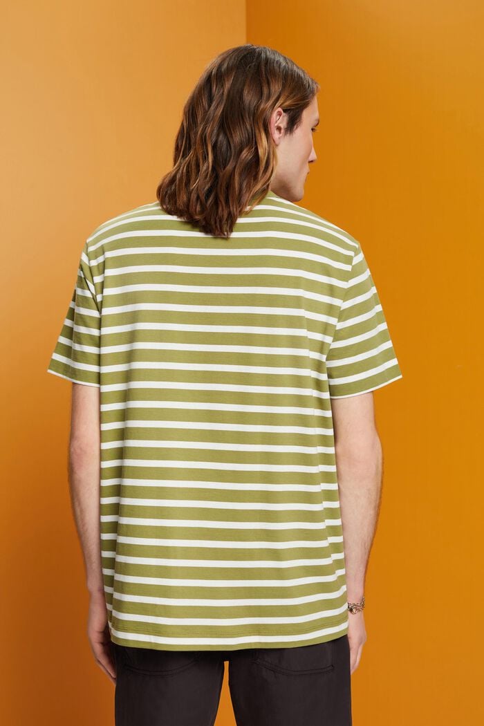 Proužkované tričko z udržitelné bavlny, LEAF GREEN, detail image number 3