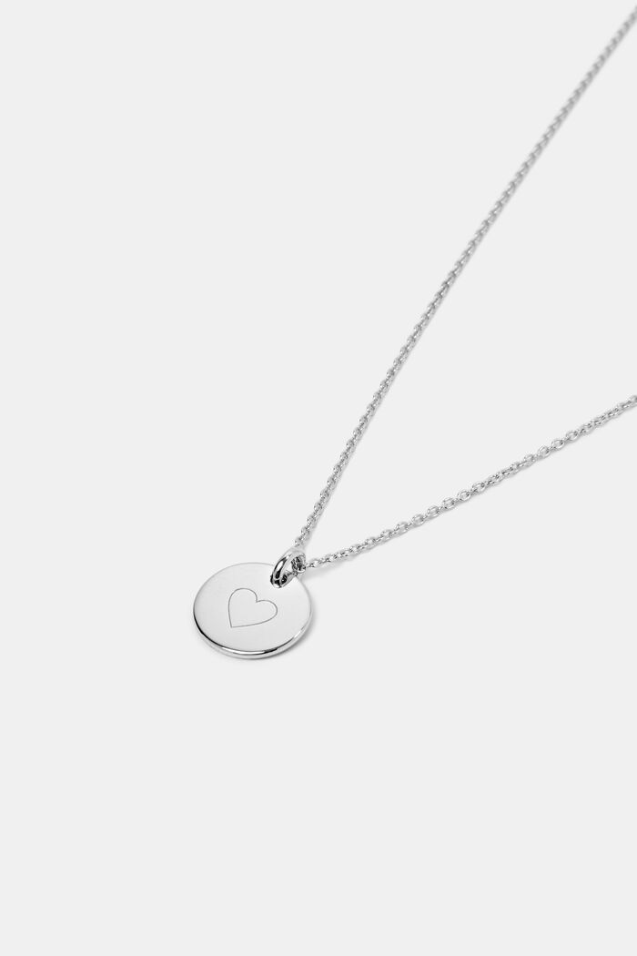 Stříbrný náhrdelník s gravírovaným přívěskem, SILVER, detail image number 1