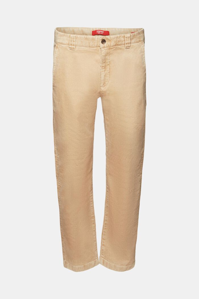 Manšestrové kalhoty s rovným straight střihem, SAND, detail image number 6