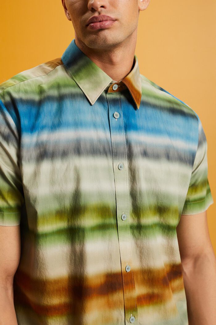 Košile s propínacím límcem a potiskem, LEAF GREEN, detail image number 2