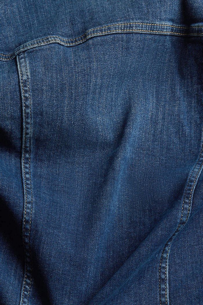 Džínová bunda s obnošeným vzhledem, BLUE DARK WASHED, detail image number 6
