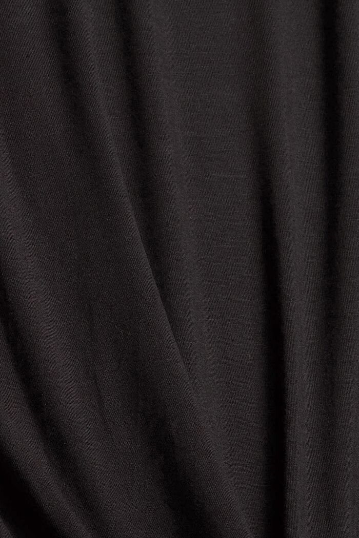 Žerzejová noční košile z materiálu LENZING™ ECOVERO™, BLACK, detail image number 3