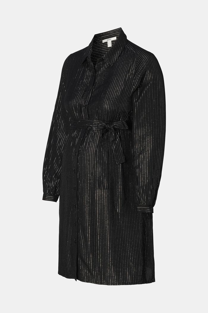 Košilové šaty se třpytivými proužky, BLACK INK, detail image number 6