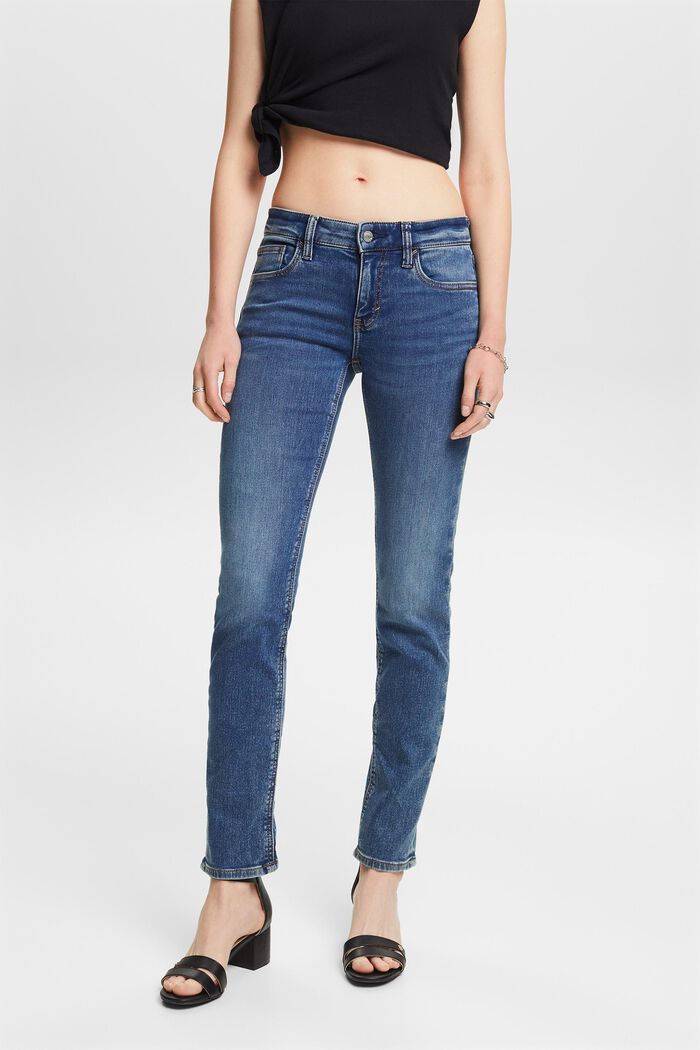 Strečové džíny s úzkým střihem Slim Fit, BLUE MEDIUM WASHED, detail image number 0