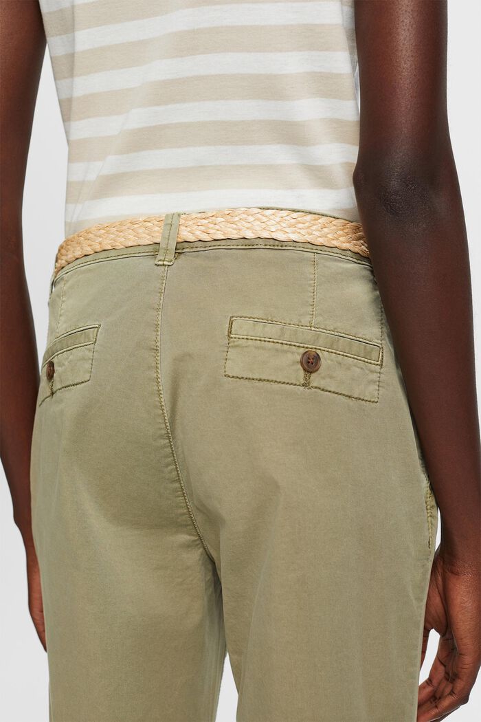 Chino kalhoty s páskem, LIGHT KHAKI, detail image number 4