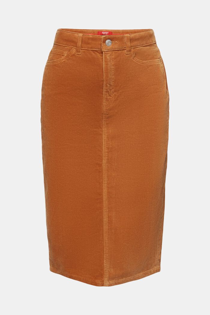 Manšestrová pouzdrová sukně, CARAMEL, detail image number 8