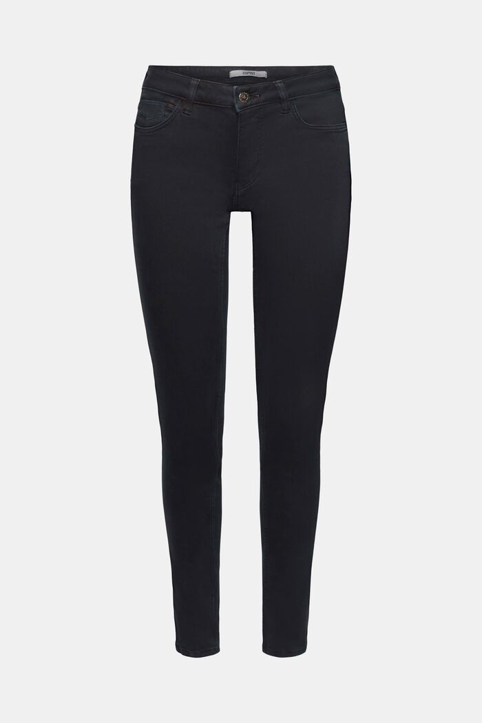 Skinny džíny se střední výškou pasu, BLACK, detail image number 6