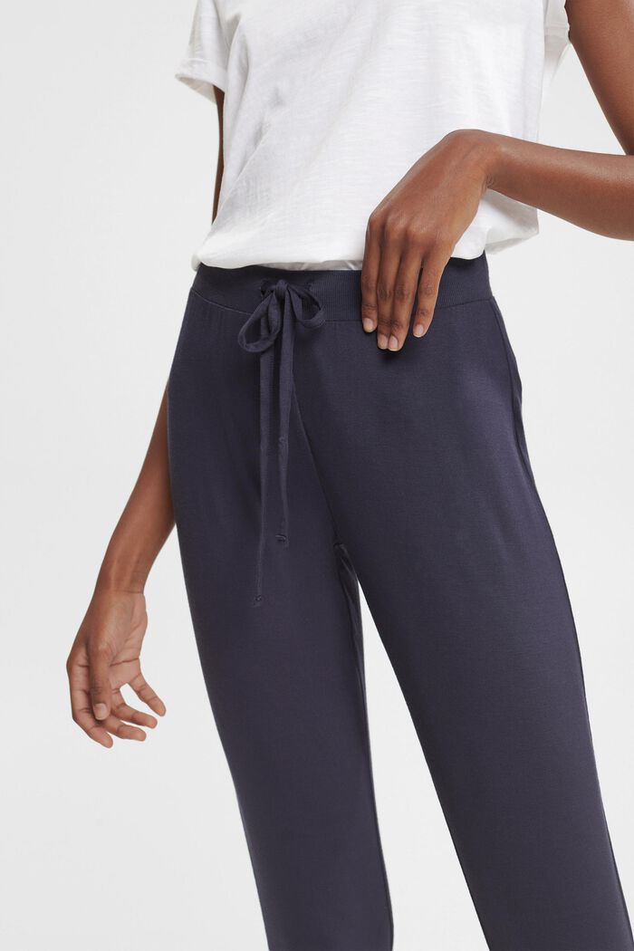 Pyžamové kalhoty z materiálu LENZING™ ECOVERO™, NAVY, detail image number 0