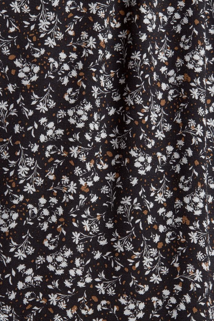Široké šaty se spoustou drobných kvítků s materiálem LENZING™ ECOVERO™, BLACK, detail image number 4